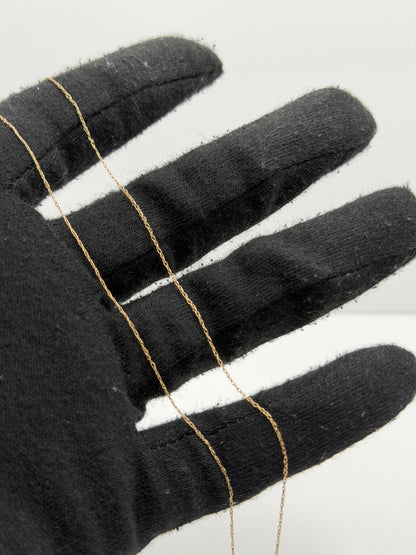 10k Yellow Gold Necklace Delicate Minimalist Layering Chain 16"