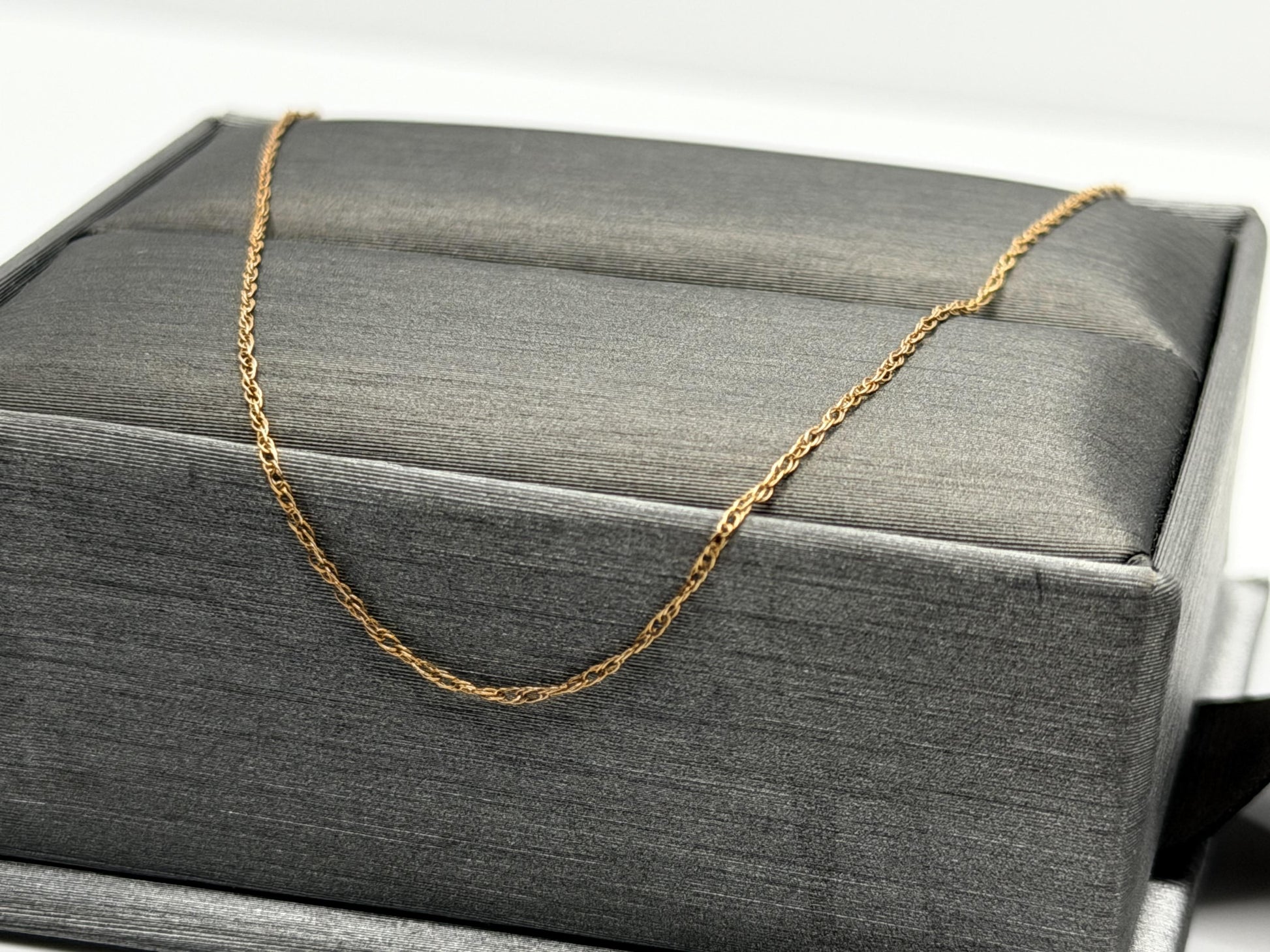 10k Yellow Gold Necklace Delicate Minimalist Layering Chain 16"