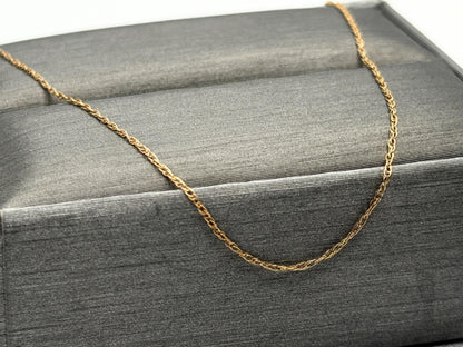 10k Yellow Gold Necklace Delicate Minimalist Layering Chain 16"