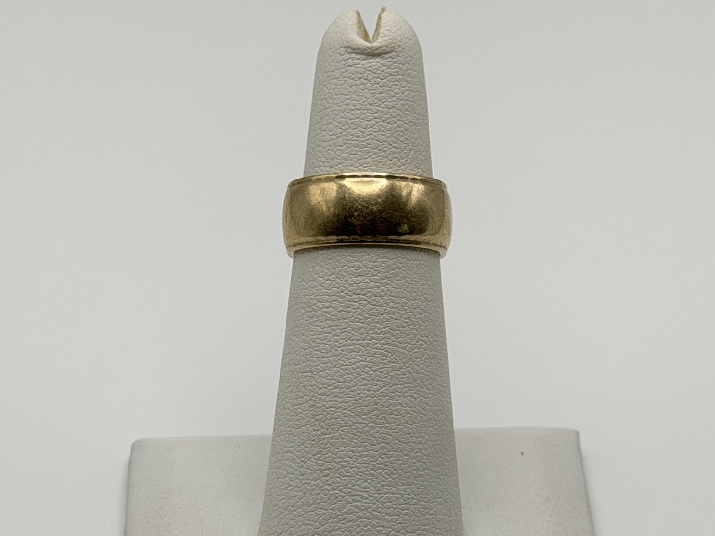 Vintage 14k Yellow Gold 7gr Wide Cigar Wedding Band Ring Minimalist Ring