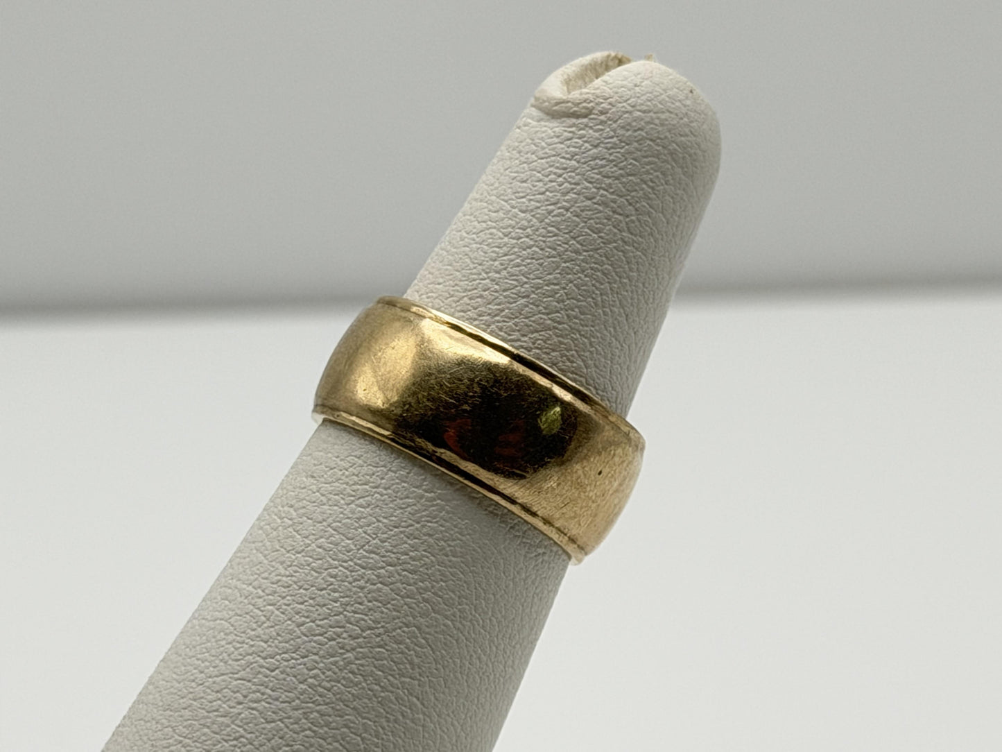 Vintage 14k Yellow Gold 7gr Wide Cigar Wedding Band Ring Minimalist Ring