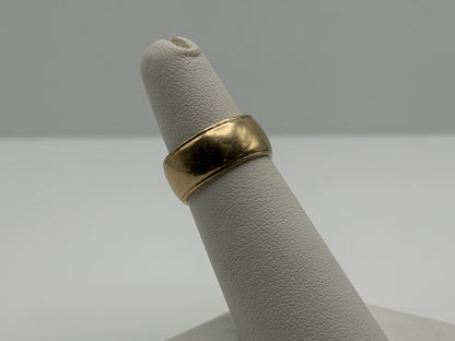 Vintage 14k Yellow Gold 7gr Wide Cigar Wedding Band Ring Minimalist Ring