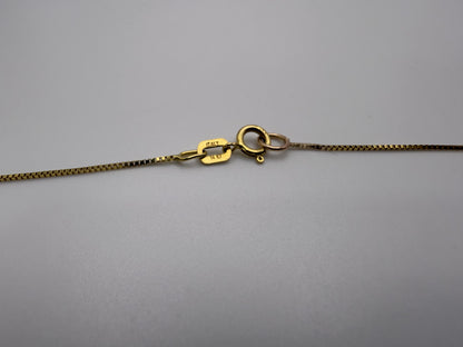 Gold 14k 1/2ct Real Diamond Solitare .50ct Italy Pendant Chain Box Necklace