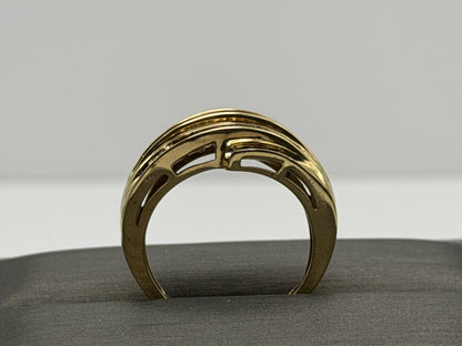 Vintage 10k Gold Diamond Cluster Cocktail Ring