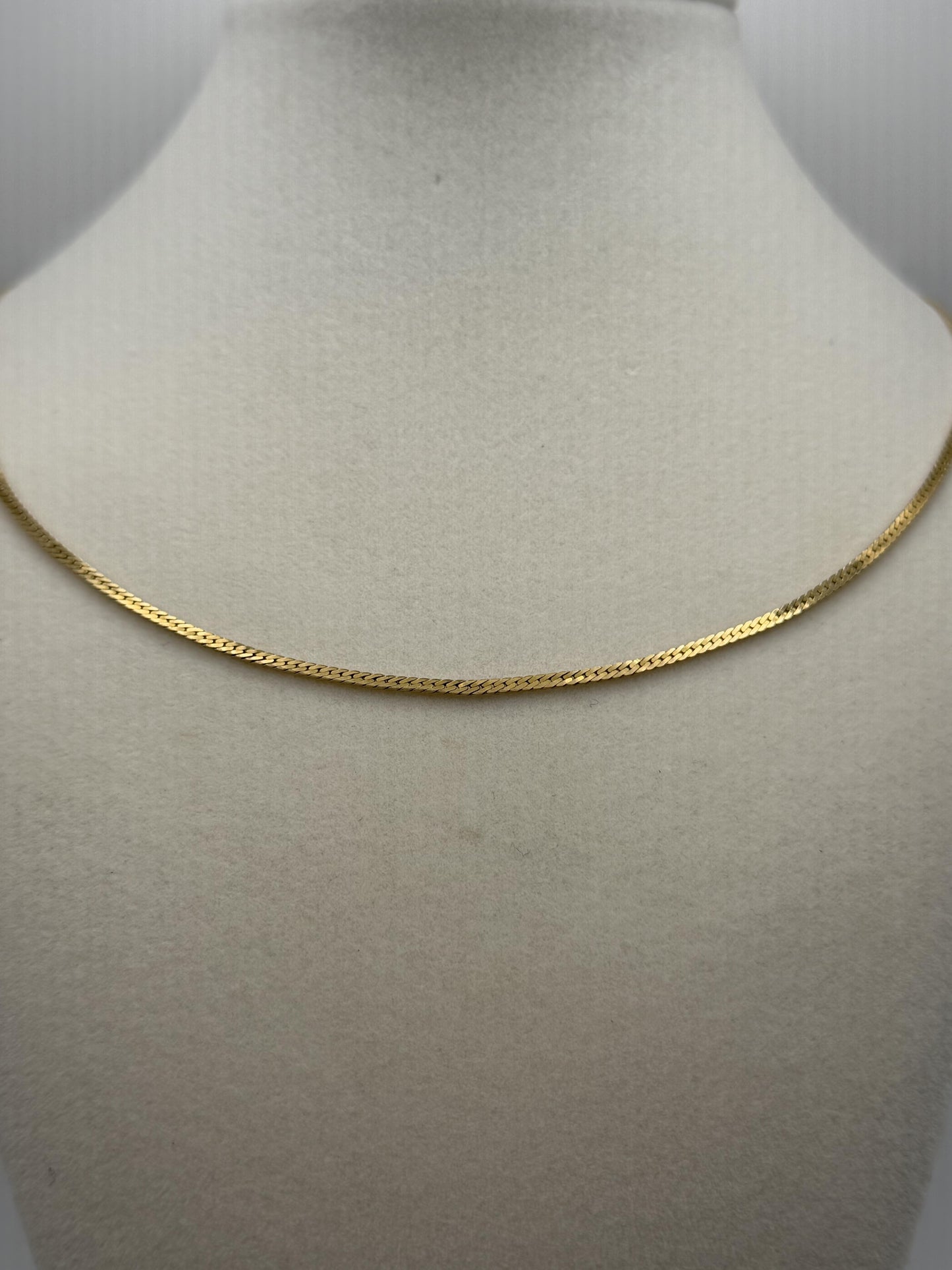 Heavy 14k Gold Flat 27" Italy Chain 9.3gr Chain Necklace
