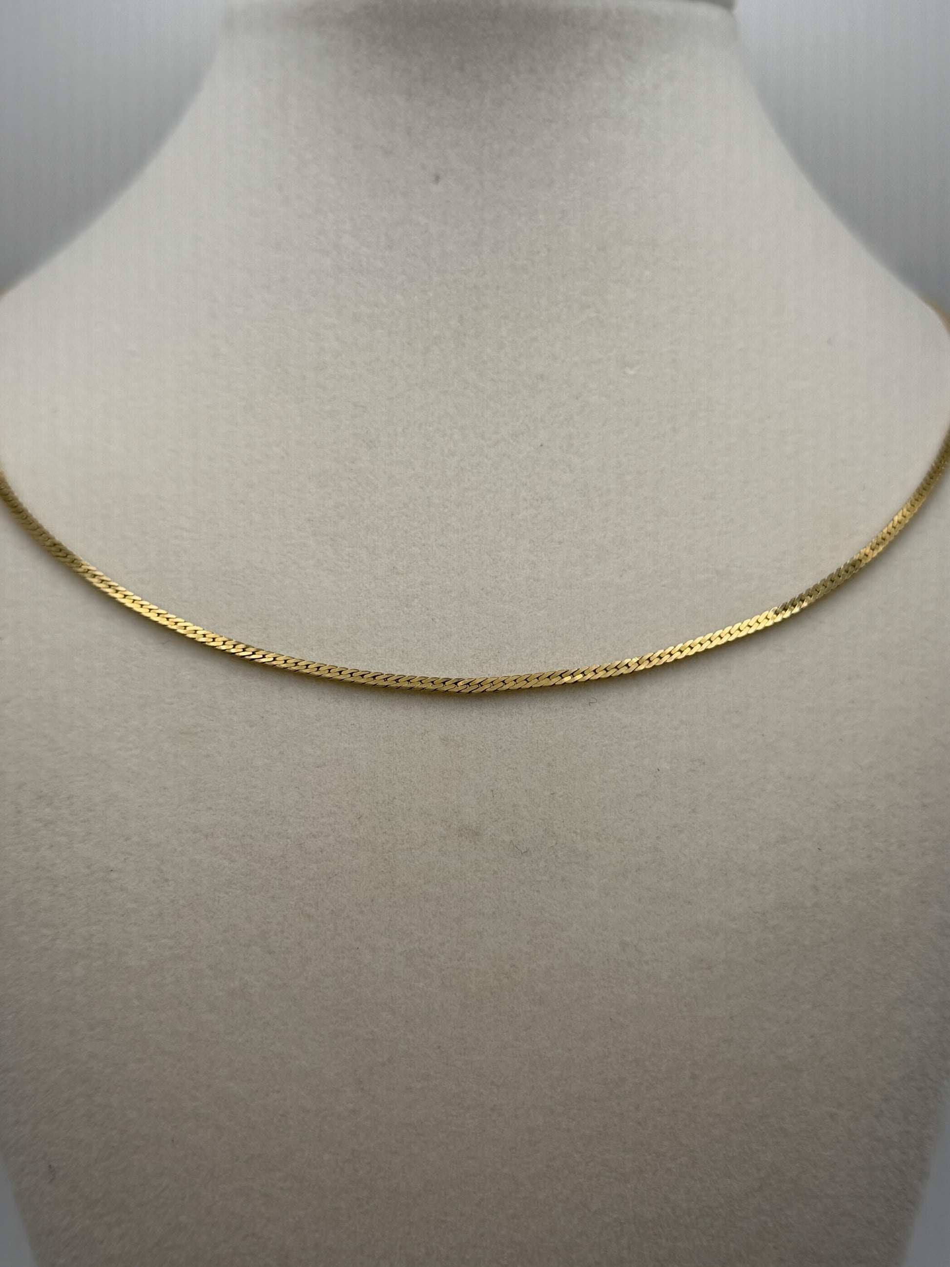 Heavy 14k Gold Flat 27" Italy Chain 9.3gr Chain Necklace