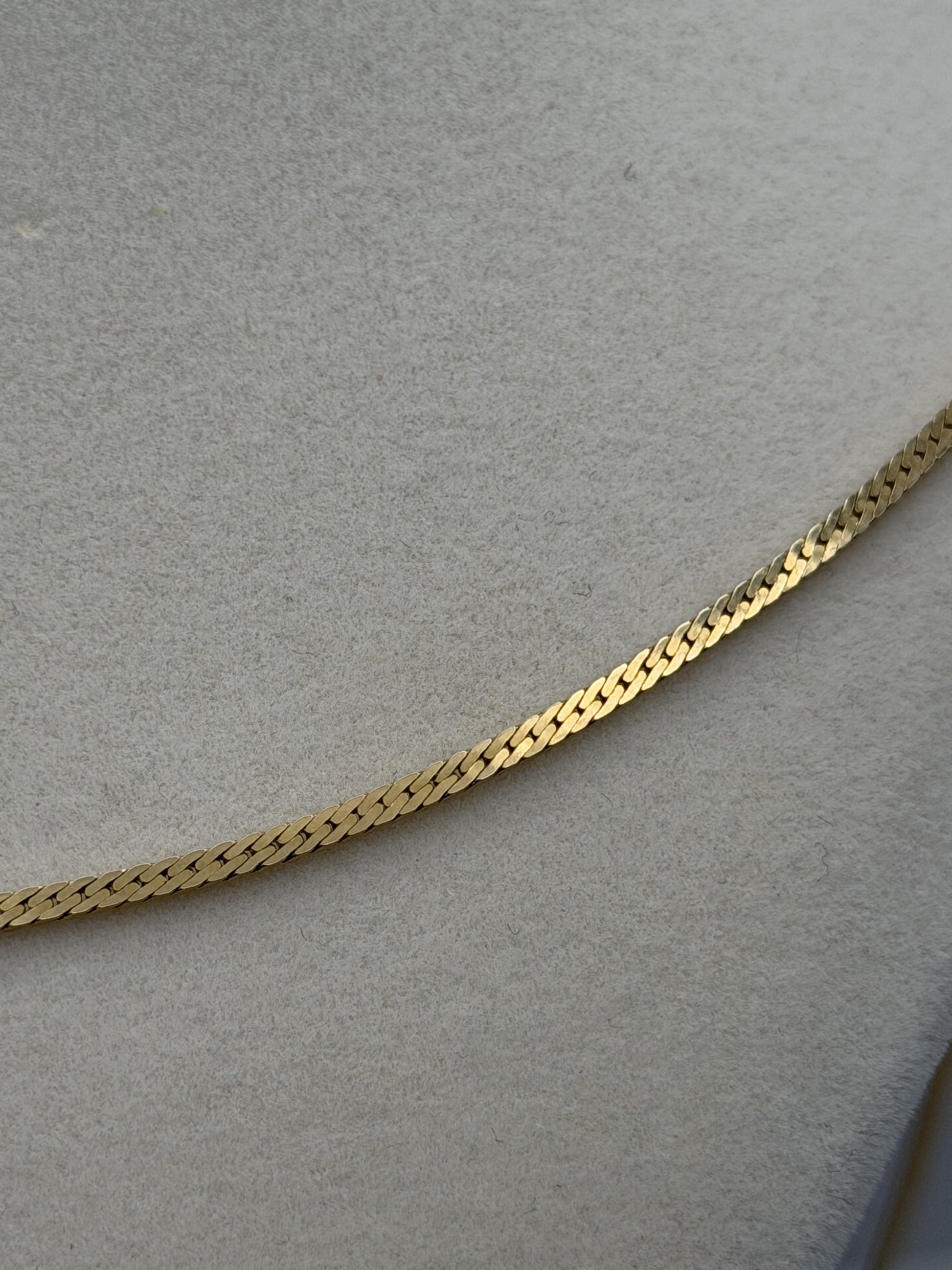 Heavy 14k Gold Flat 27" Italy Chain 9.3gr Chain Necklace