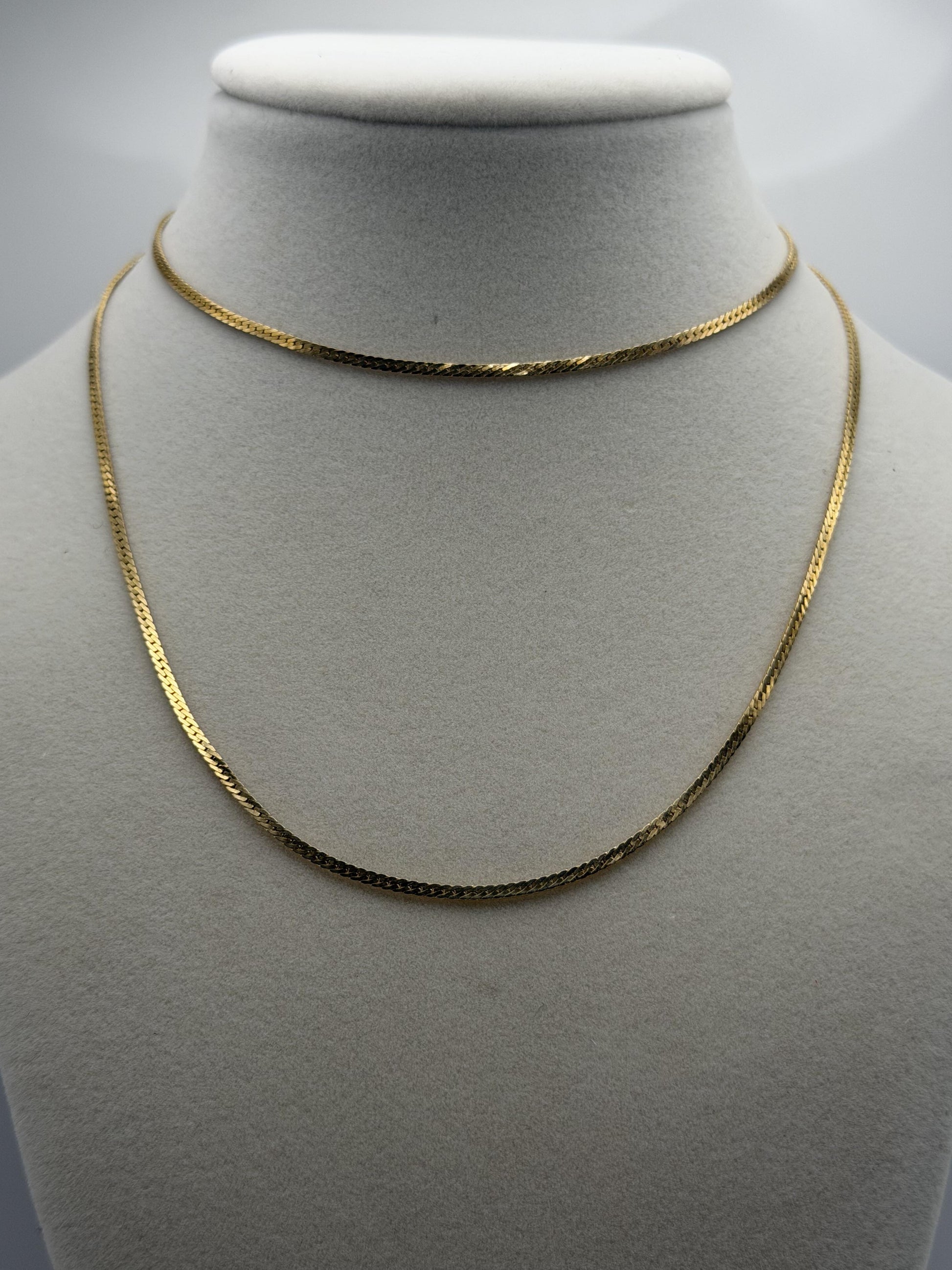 Heavy 14k Gold Flat 27" Italy Chain 9.3gr Chain Necklace