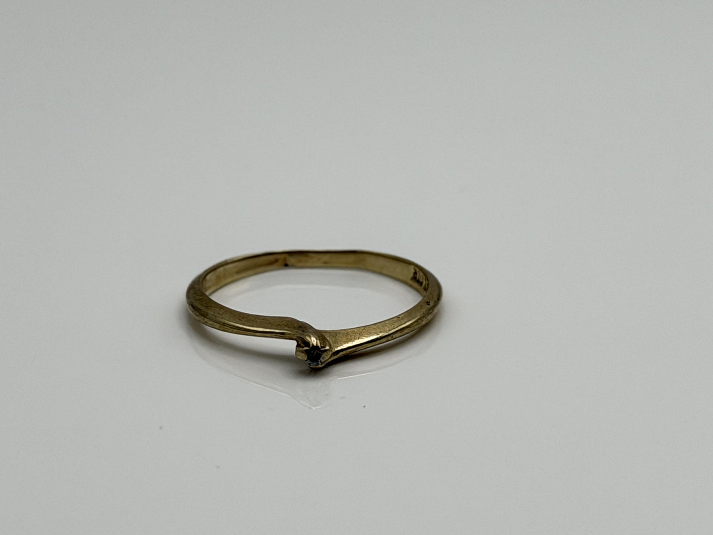 14K Gold Diamond Ring Minimalist Dainty Solitaire love Promise Ring