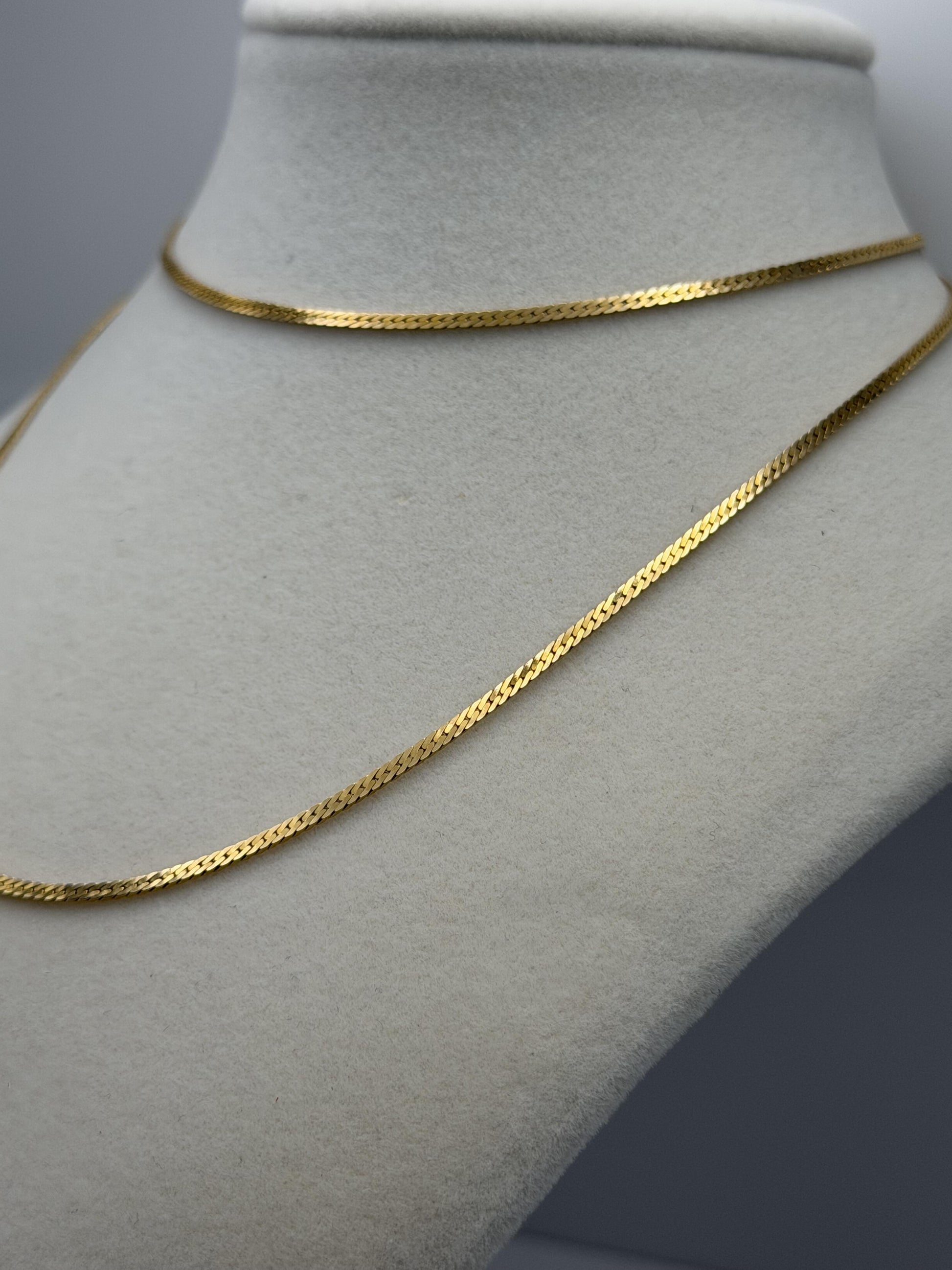 Heavy 14k Gold Flat 27" Italy Chain 9.3gr Chain Necklace