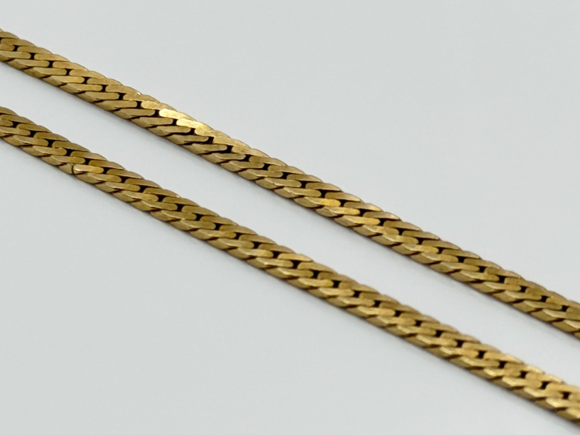 Heavy 14k Gold Flat 27" Italy Chain 9.3gr Chain Necklace