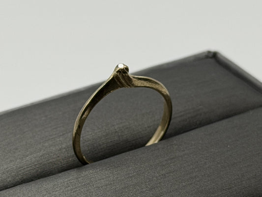14K Gold Diamond Ring Minimalist Dainty Solitaire love Promise Ring