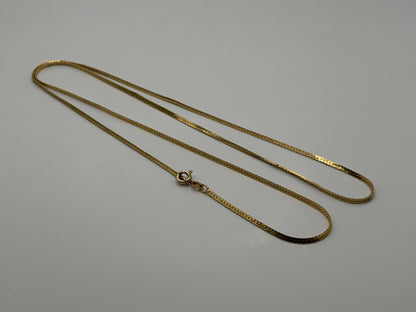 Heavy 14k Gold Flat 27" Italy Chain 9.3gr Chain Necklace