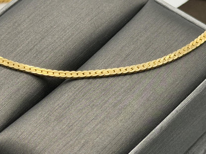 Heavy 14k Gold Flat 27" Italy Chain 9.3gr Chain Necklace