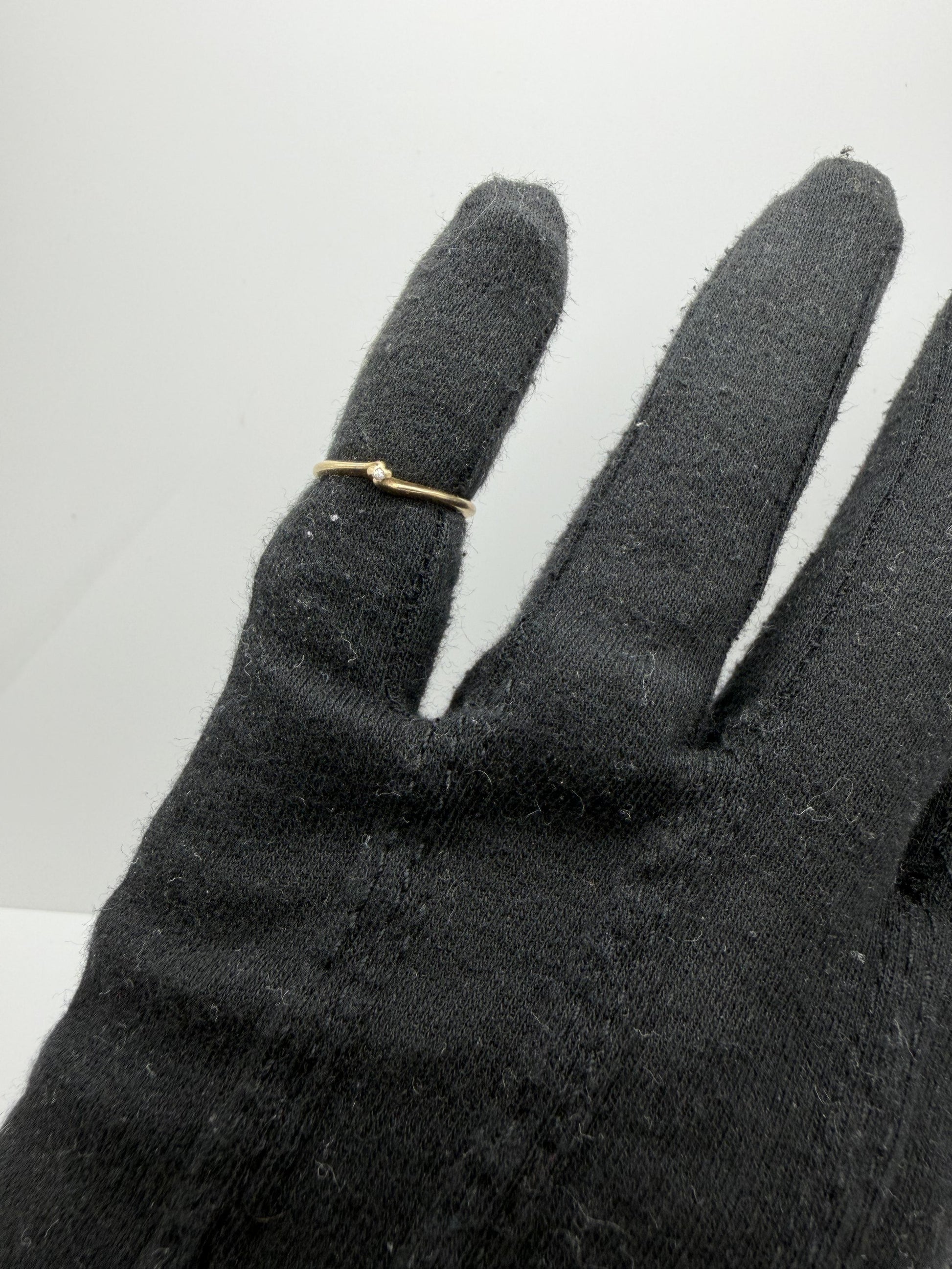 14K Gold Diamond Ring Minimalist Dainty Solitaire love Promise Ring
