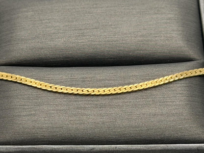 Heavy 14k Gold Flat 27" Italy Chain 9.3gr Chain Necklace