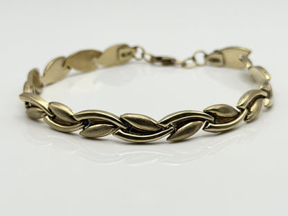 Unique 10k Yellow Gold Wheat Link Bracelet 5.5 gr Chain