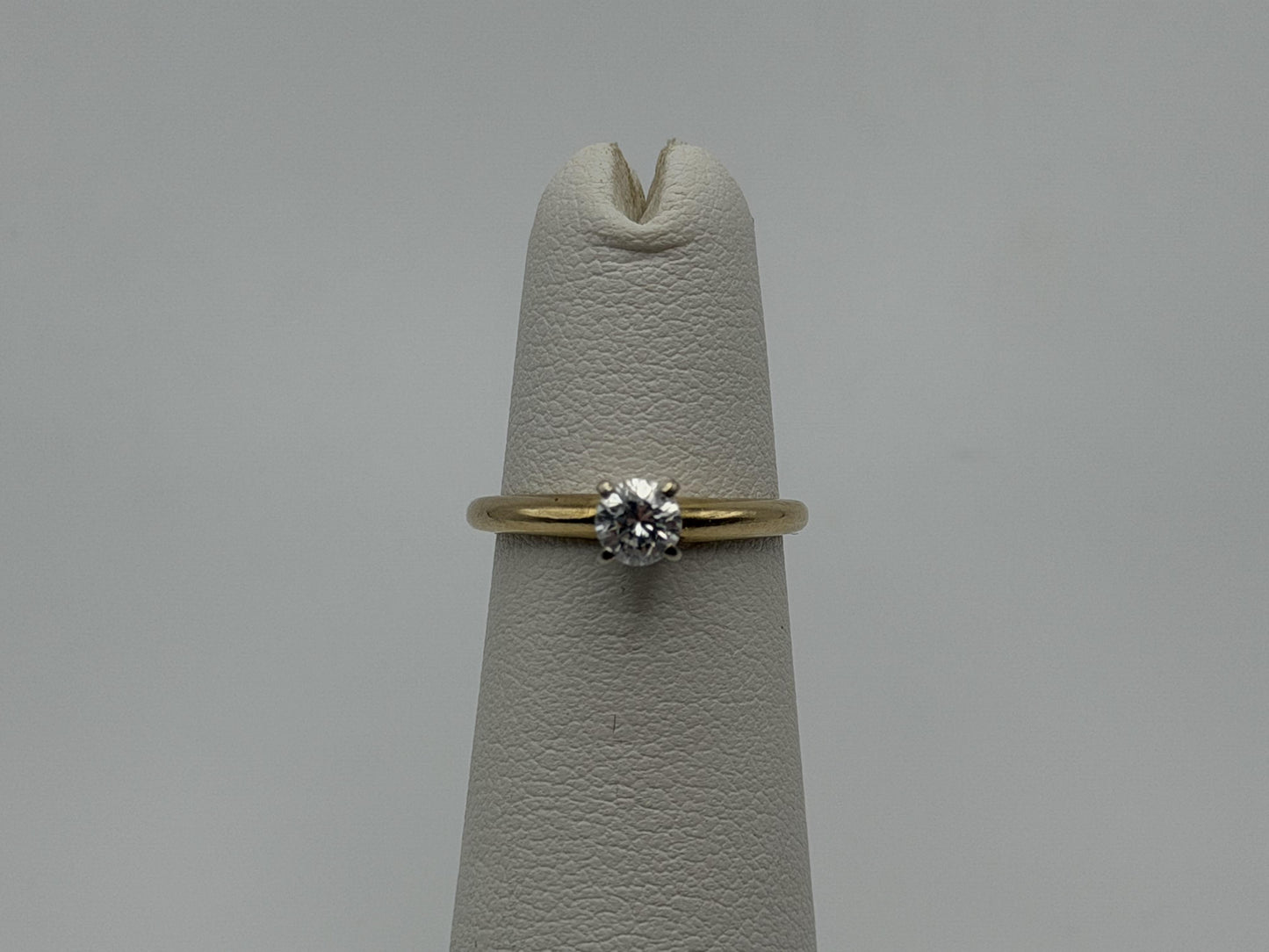 14k Yellow Gold Diamond Solitaire Ring. Promise Ring. 14k Engagement Ring.