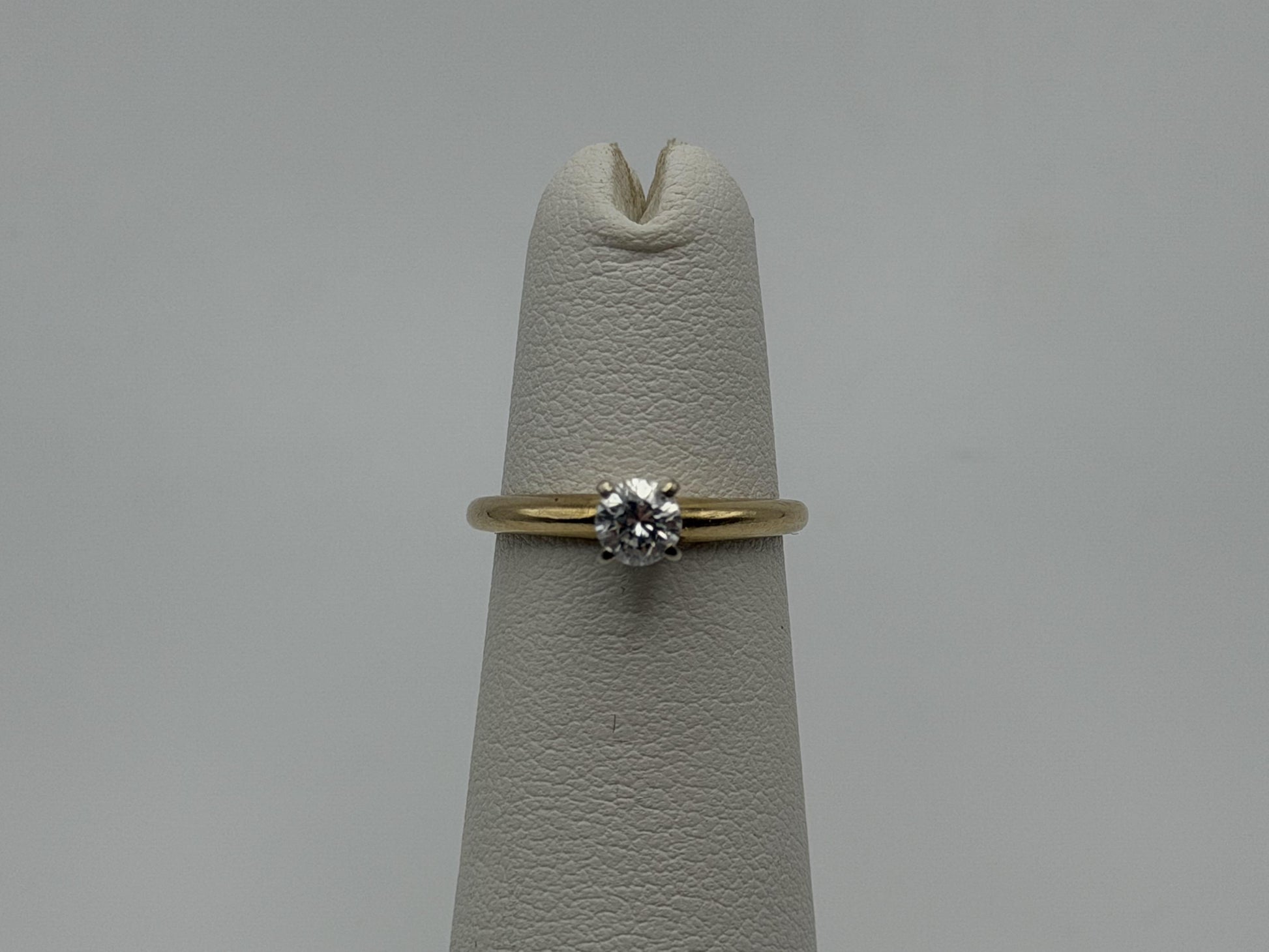 14k Yellow Gold Diamond Solitaire Ring. Promise Ring. 14k Engagement Ring.