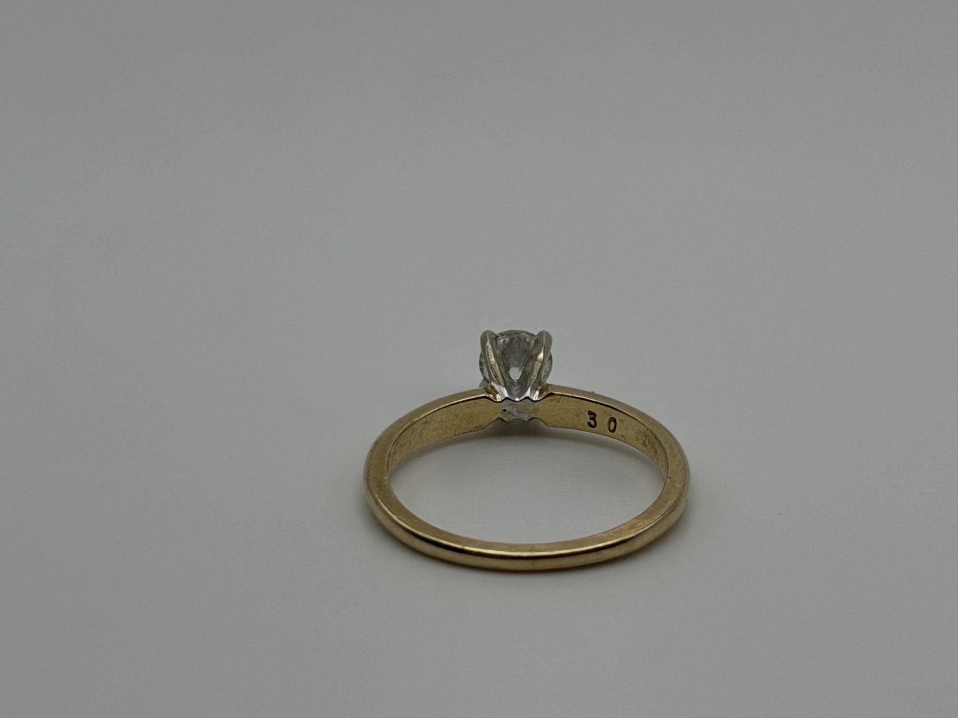 14k Yellow Gold Diamond Solitaire Ring. Promise Ring. 14k Engagement Ring.