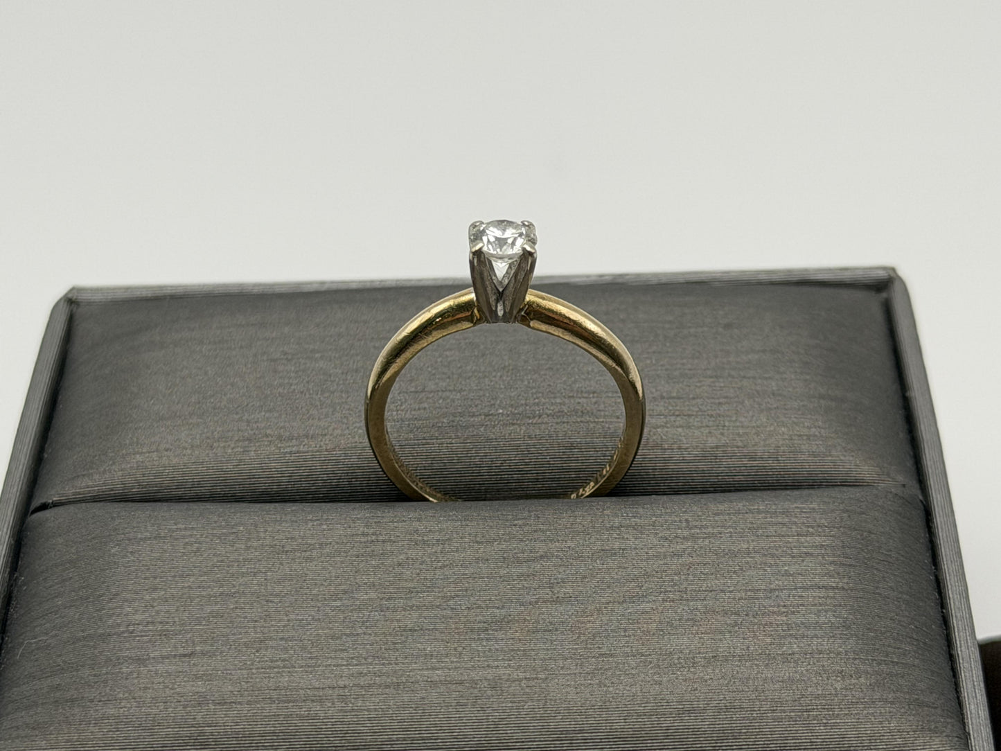14k Yellow Gold Diamond Solitaire Ring. Promise Ring. 14k Engagement Ring.
