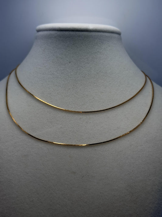 14k Vintage Italy Gold Chain Necklace 30" Dainty Minimalist Chain