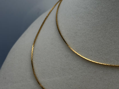 14k Vintage Italy Gold Chain Necklace 30" Dainty Minimalist Chain