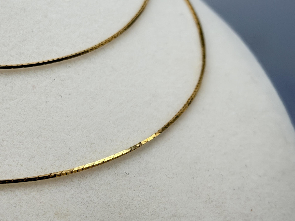 14k Vintage Italy Gold Chain Necklace 30" Dainty Minimalist Chain