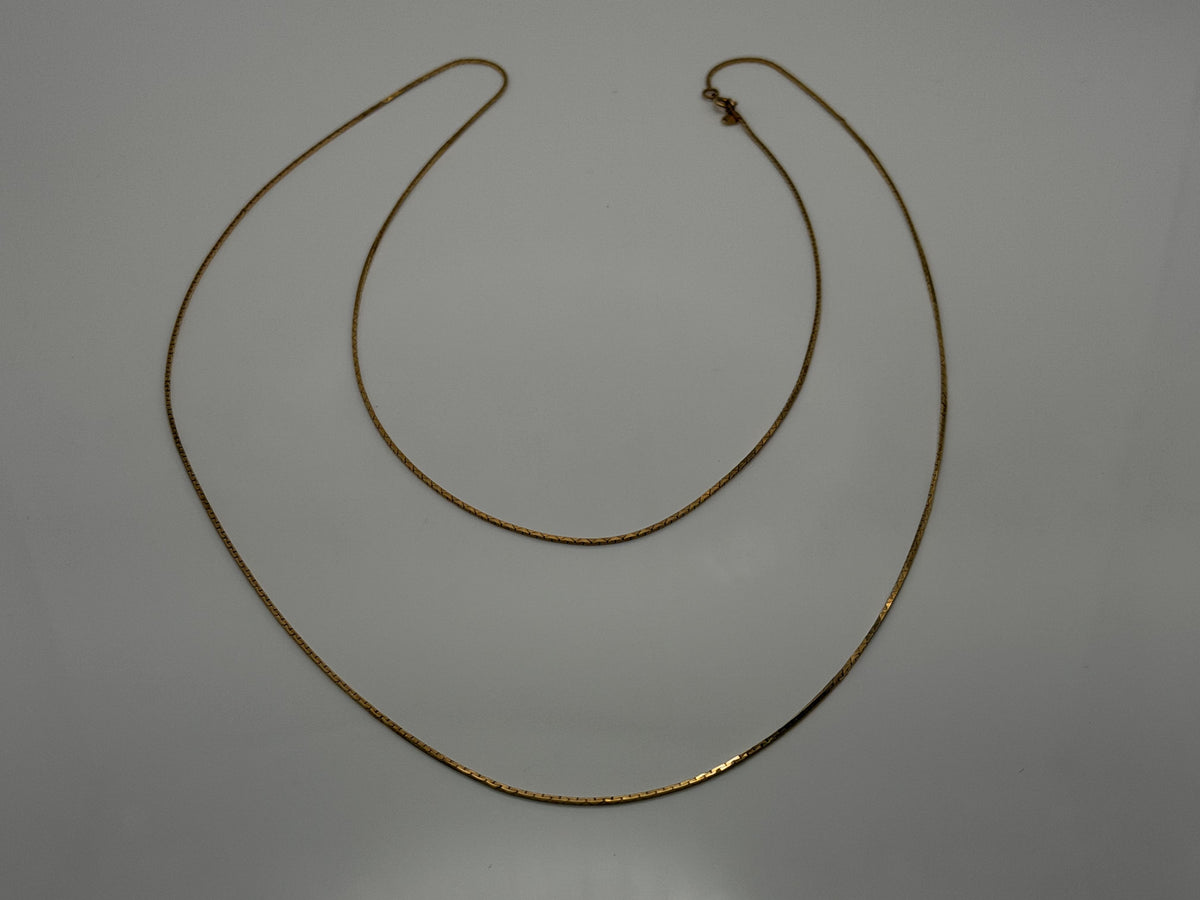 14k Vintage Italy Gold Chain Necklace 30" Dainty Minimalist Chain