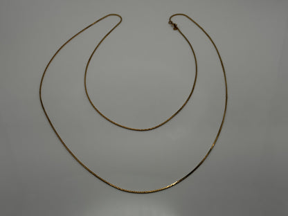 14k Vintage Italy Gold Chain Necklace 30" Dainty Minimalist Chain
