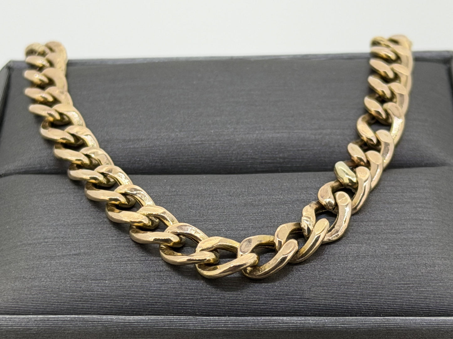 10k Yellow Gold 4.6 gram Custom Curb Chain Bracelet  8"