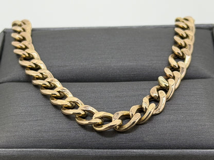10k Yellow Gold 4.6 gram Custom Curb Chain Bracelet  8"