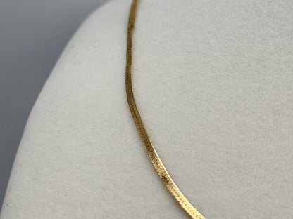14k Yellow Gold Vintage italian Gold Snake Chain Necklace 30"