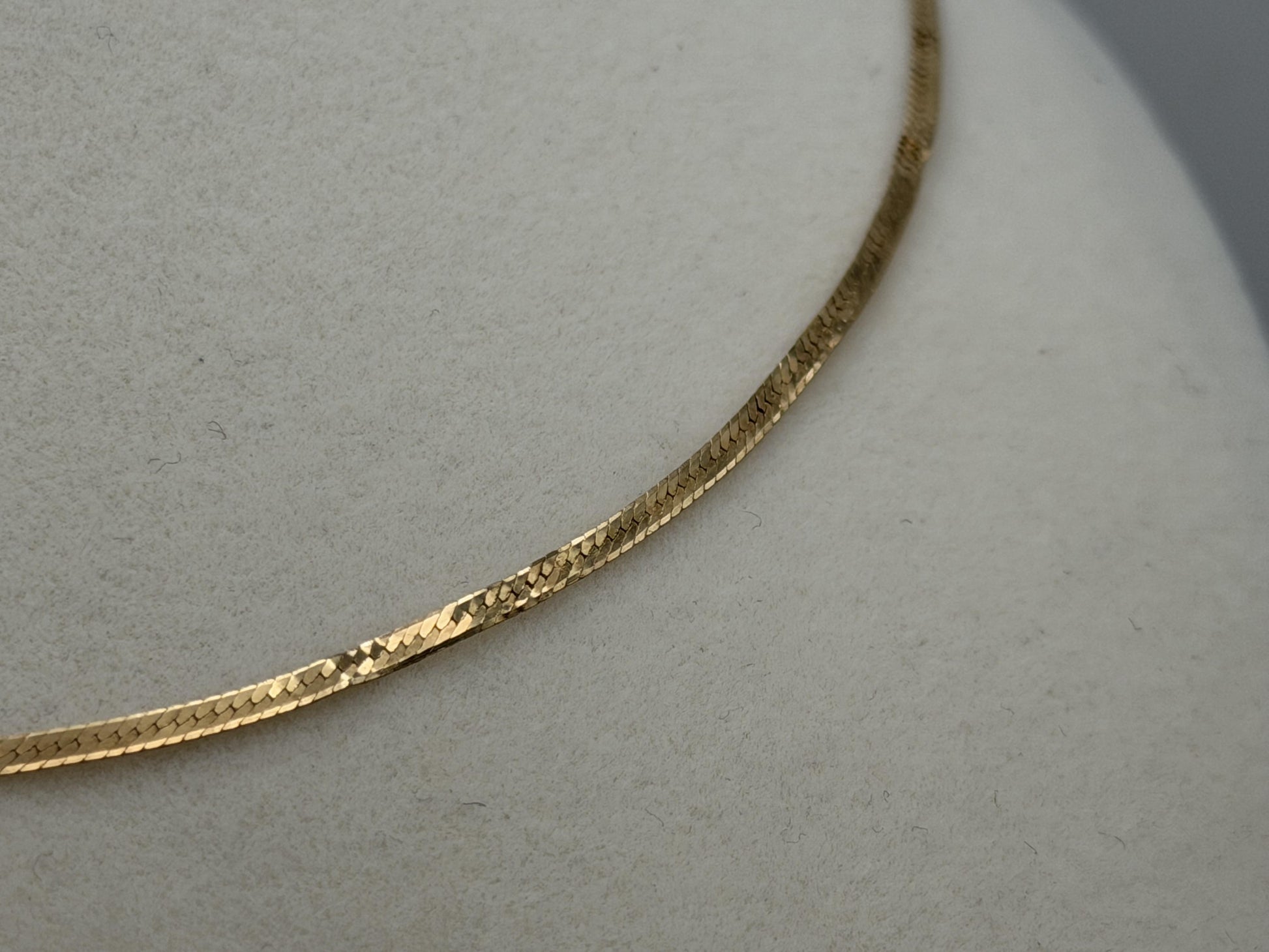 14k Yellow Gold Vintage italian Gold Snake Chain Necklace 30"
