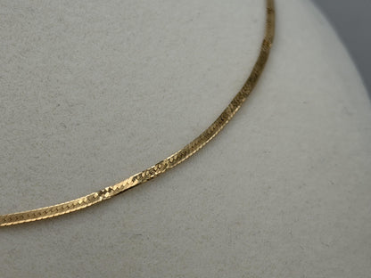 14k Yellow Gold Vintage italian Gold Snake Chain Necklace 30"