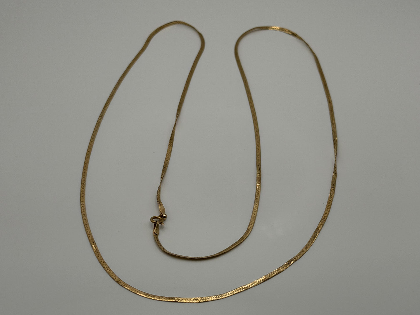 14k Yellow Gold Vintage italian Gold Snake Chain Necklace 30"
