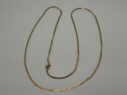 14k Yellow Gold Vintage italian Gold Snake Chain Necklace 30"