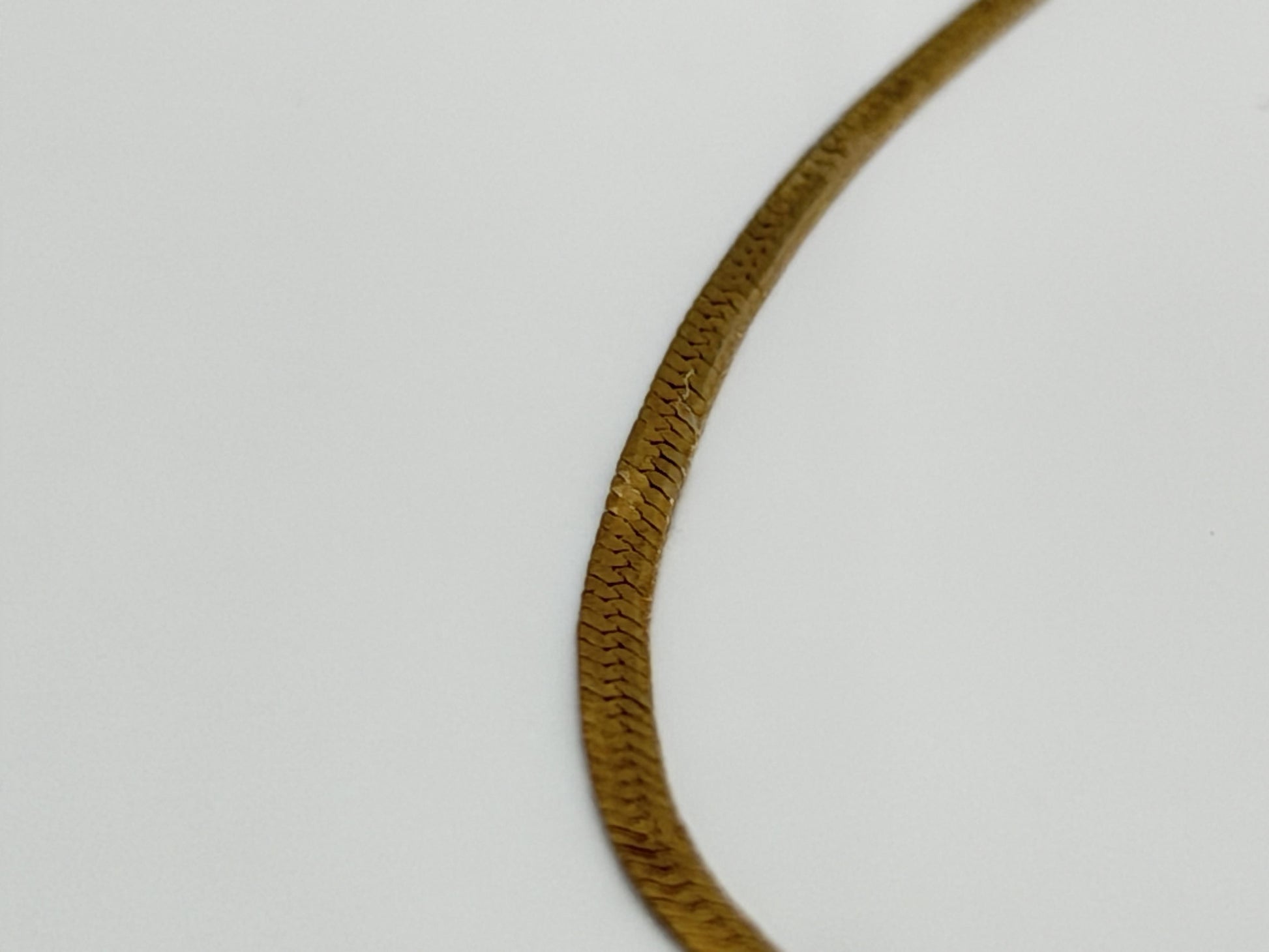 14k Yellow Gold Vintage italian Gold Snake Chain Necklace 30"