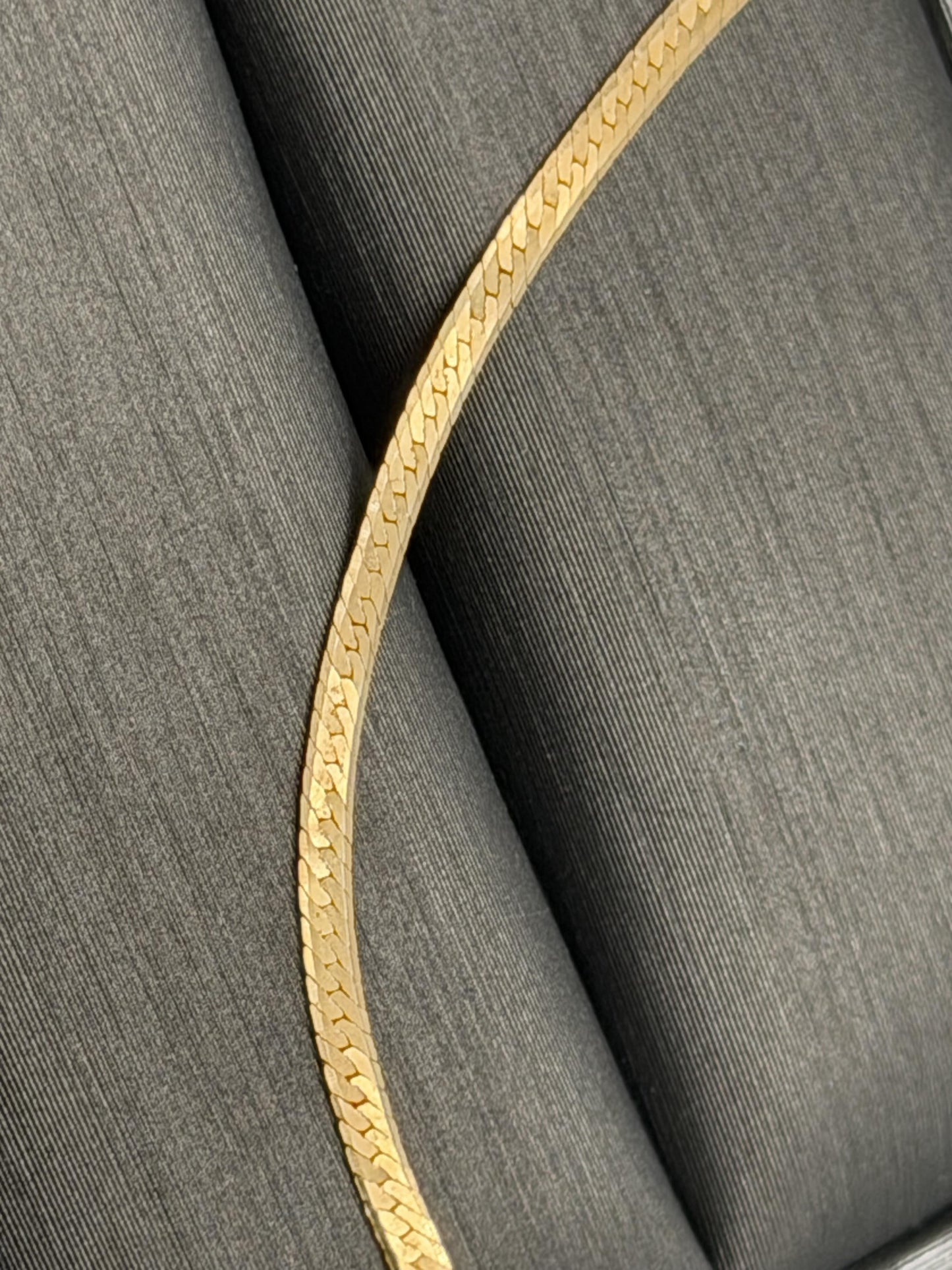 14k Yellow Gold Vintage italian Gold Snake Chain Necklace 30"