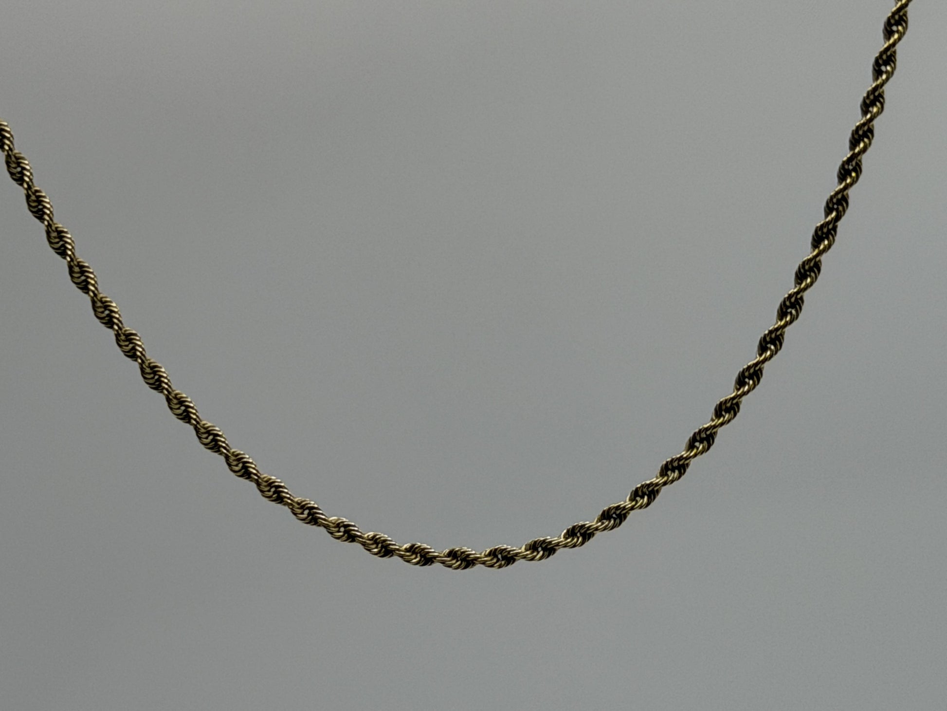 14k Yellow Gold Classic Rope Chain Necklace 24"