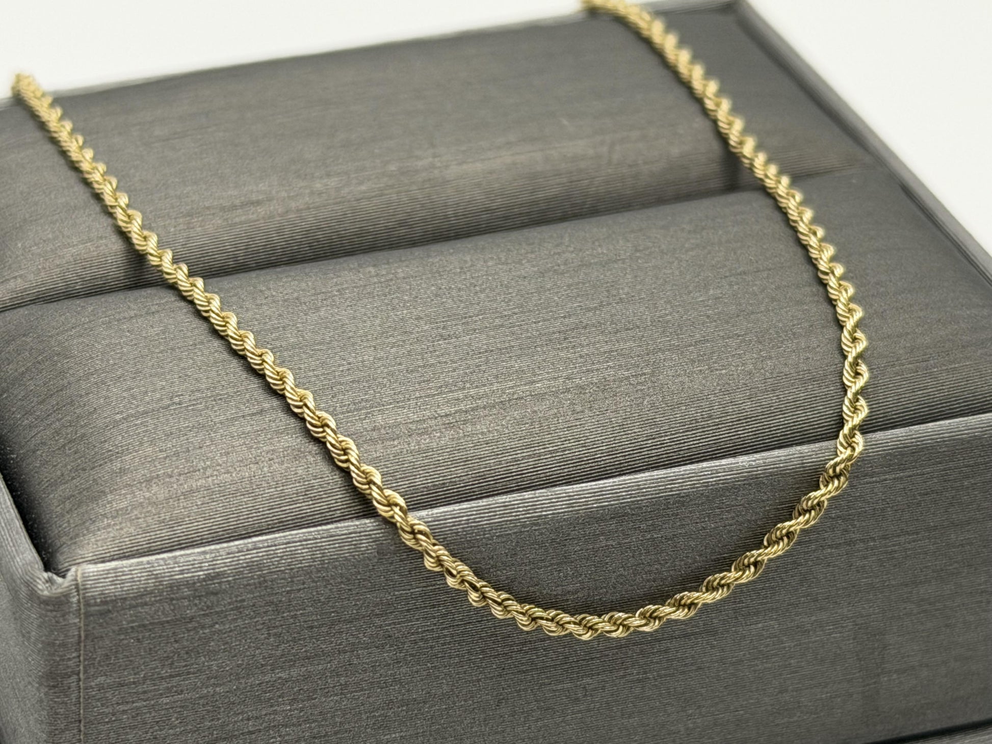 14k Yellow Gold Classic Rope Chain Necklace 24"