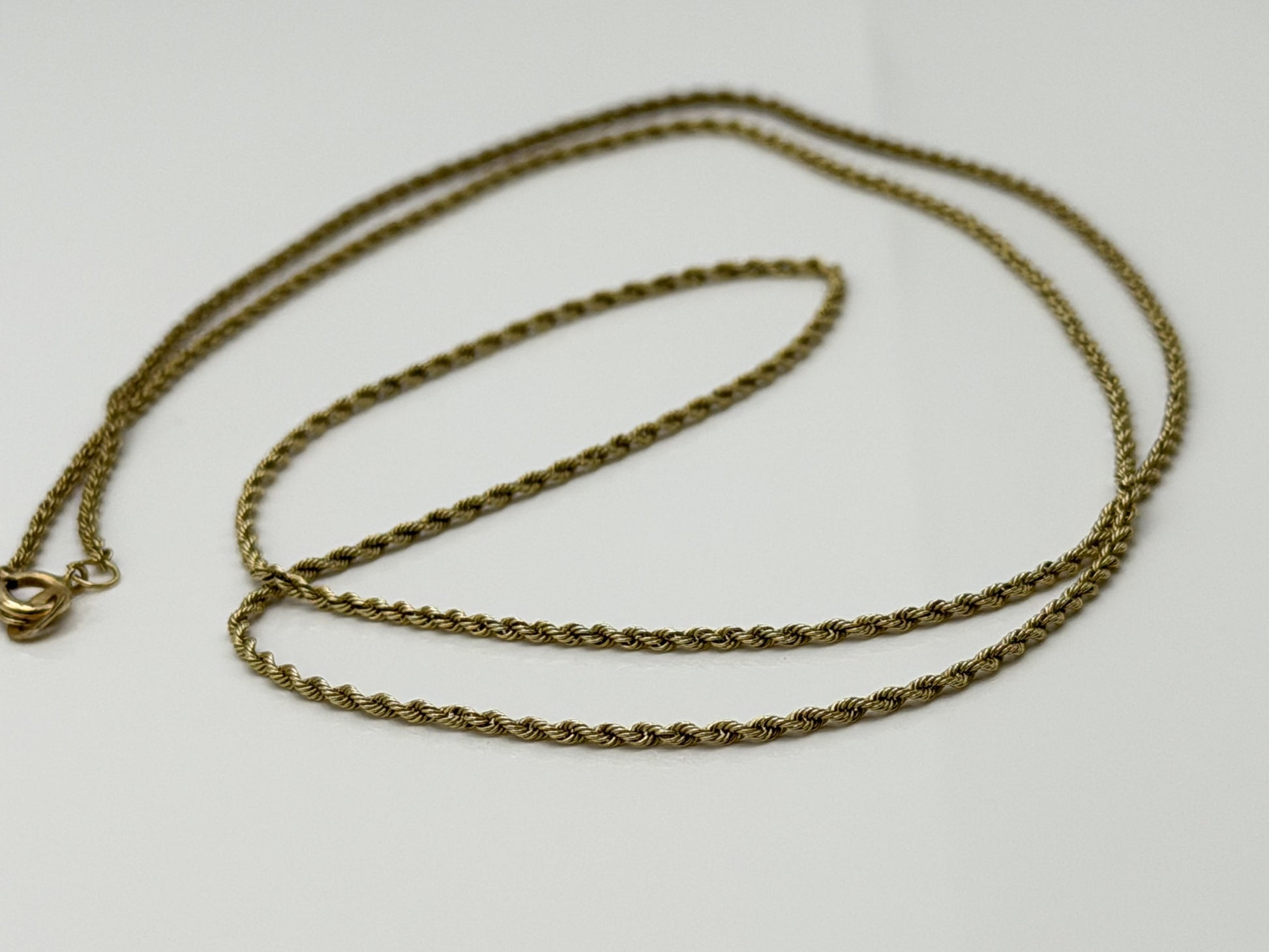 14k Yellow Gold Classic Rope Chain Necklace 24"
