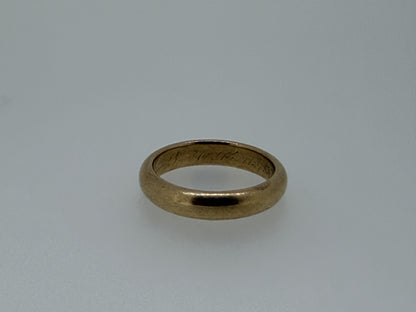 1910 European 18K Yellow Gold HEAVY Wedding Band 4mm Comfort Fit Ring