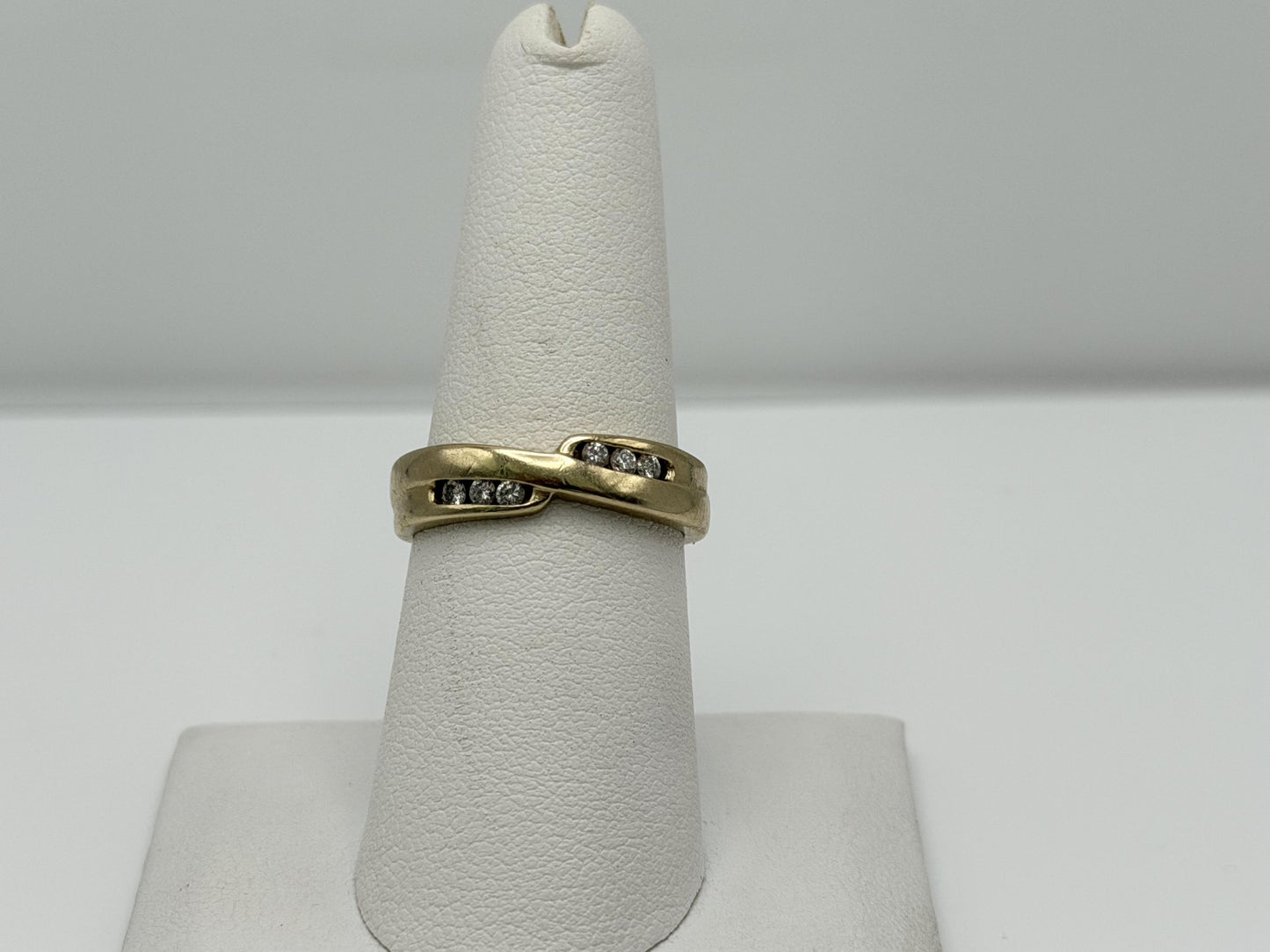 14k Yellow Gold Mens Diamond Ring. Wedding Ring. Anniversary Band Ring.