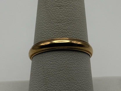 14k Yellow Gold Miligrain Comfort Fit Wedding Ring.