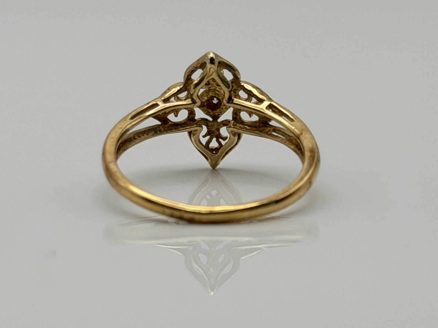 10k Diamond Filigree JCM Ring. Art Deco Ring. JCM Designer Ring.