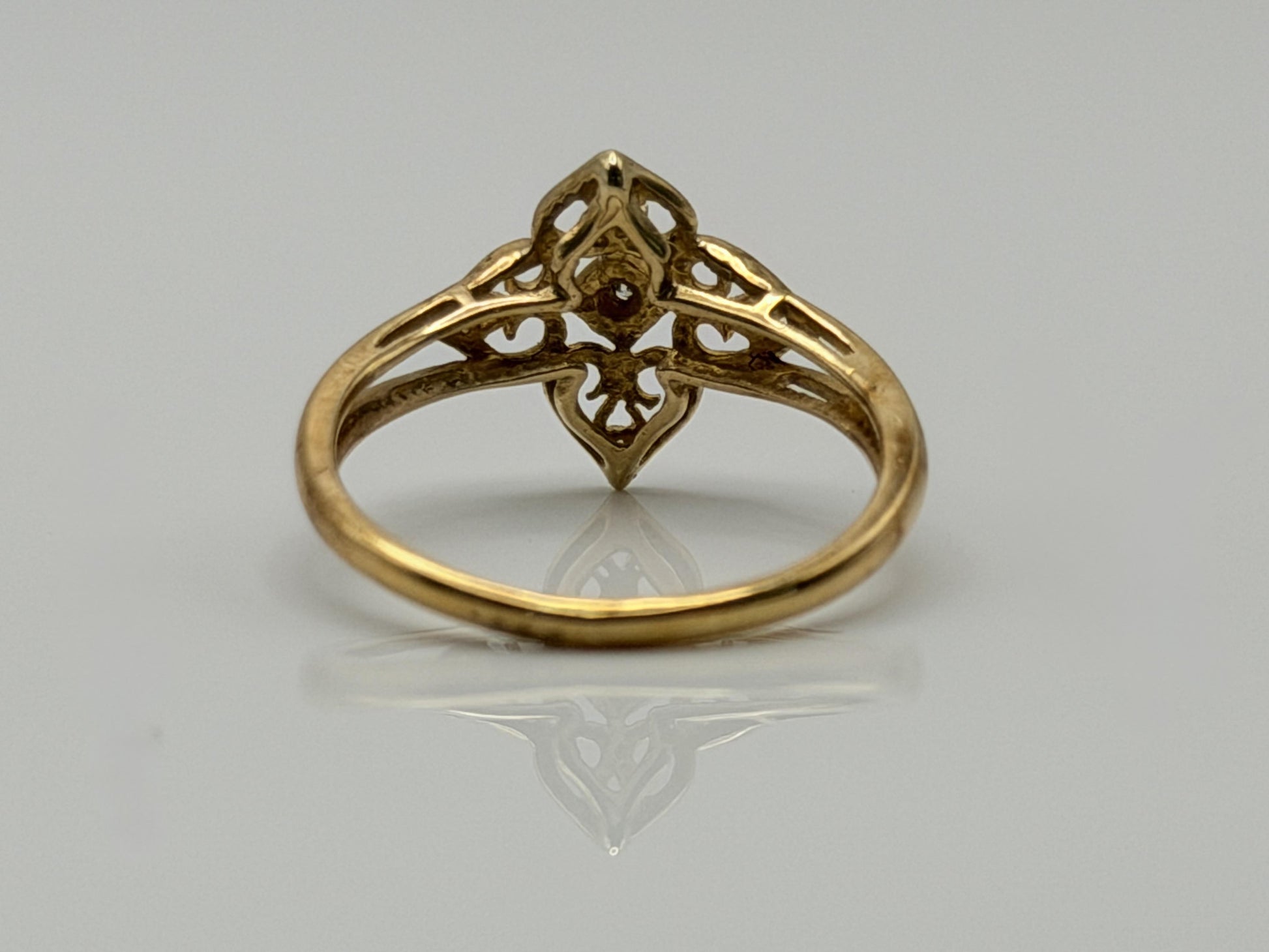10k Diamond Filigree JCM Ring. Art Deco Ring. JCM Designer Ring.