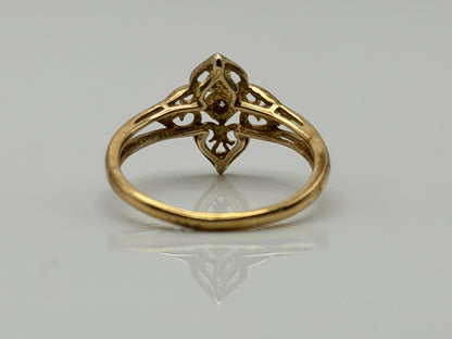 10k Diamond Filigree JCM Ring. Art Deco Ring. JCM Designer Ring.