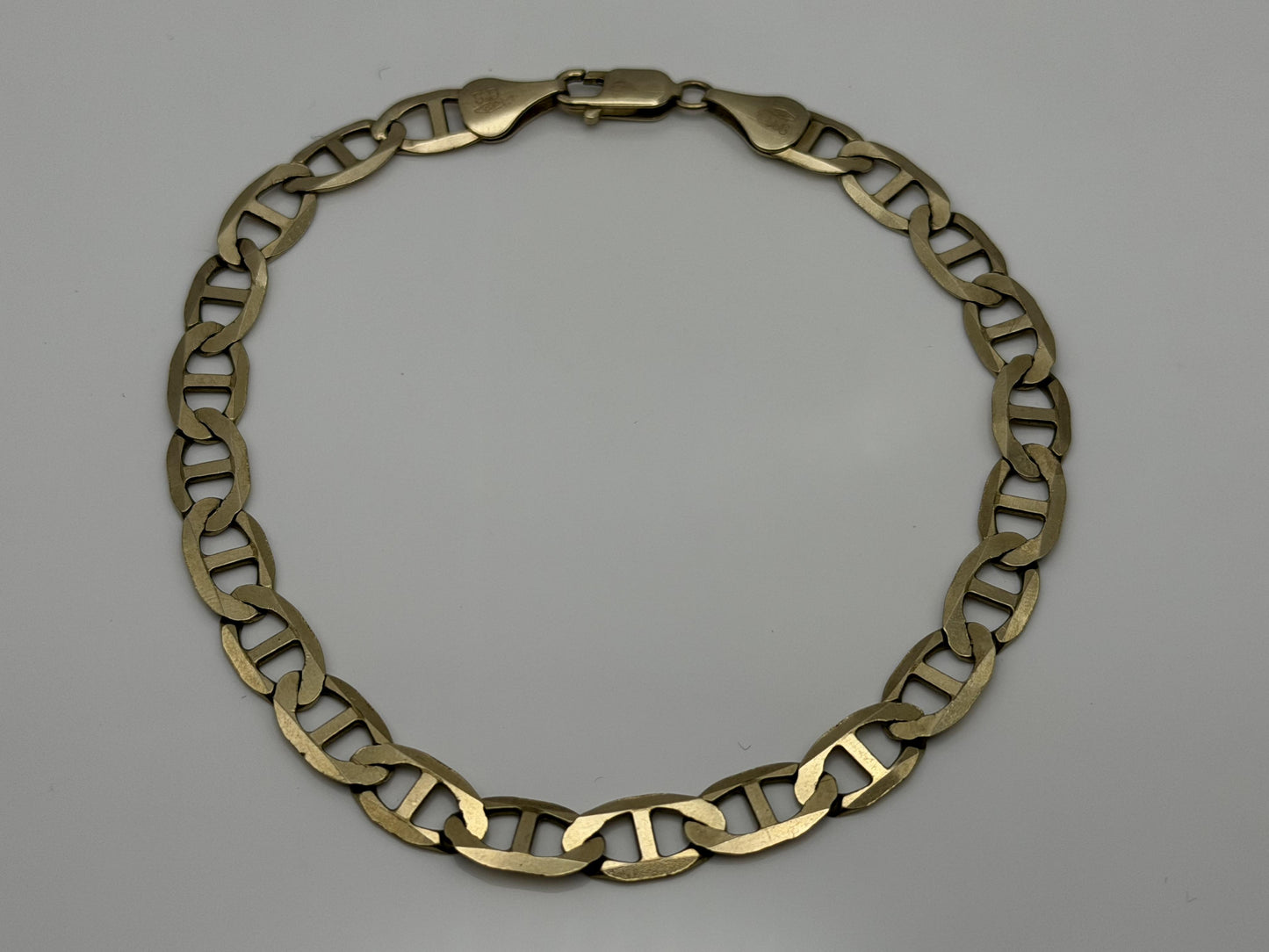 Cuban 10k Solid HEAVY 12gr ITALY Gold Bracelet 10" chain