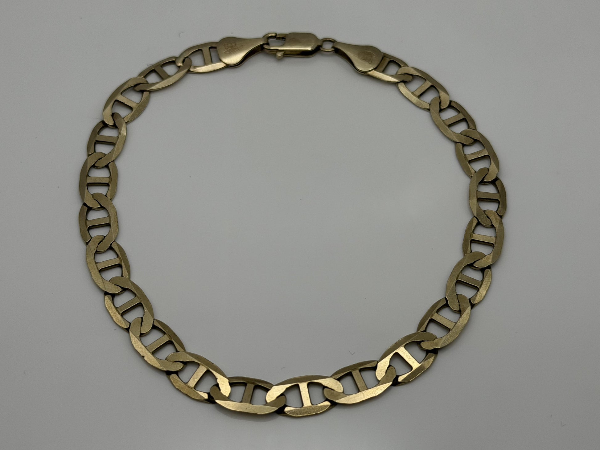 Cuban 10k Solid HEAVY 12gr ITALY Gold Bracelet 10" chain